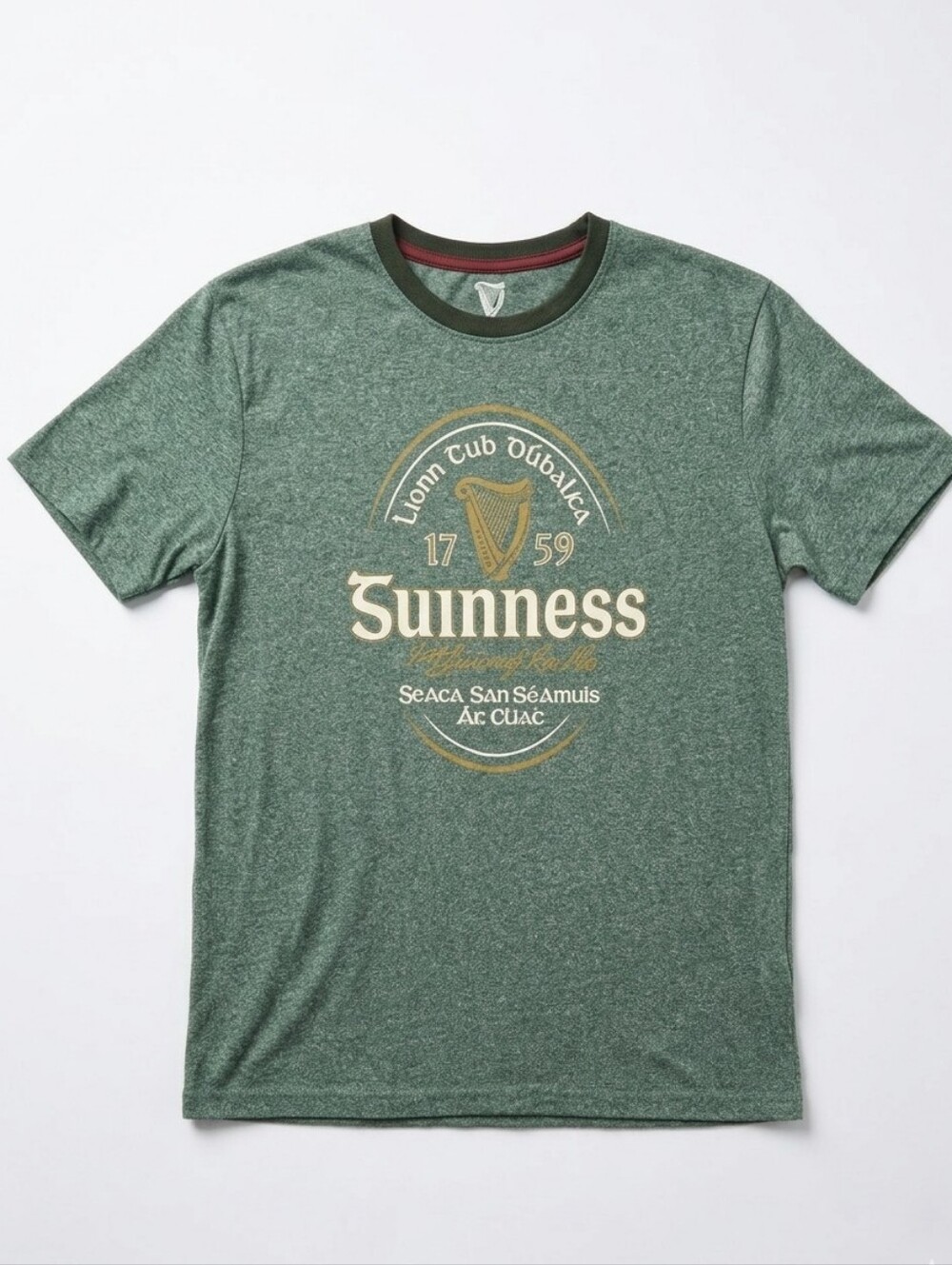 Guinness Heritage Heather Green Shirt Size XL Official Merchandise